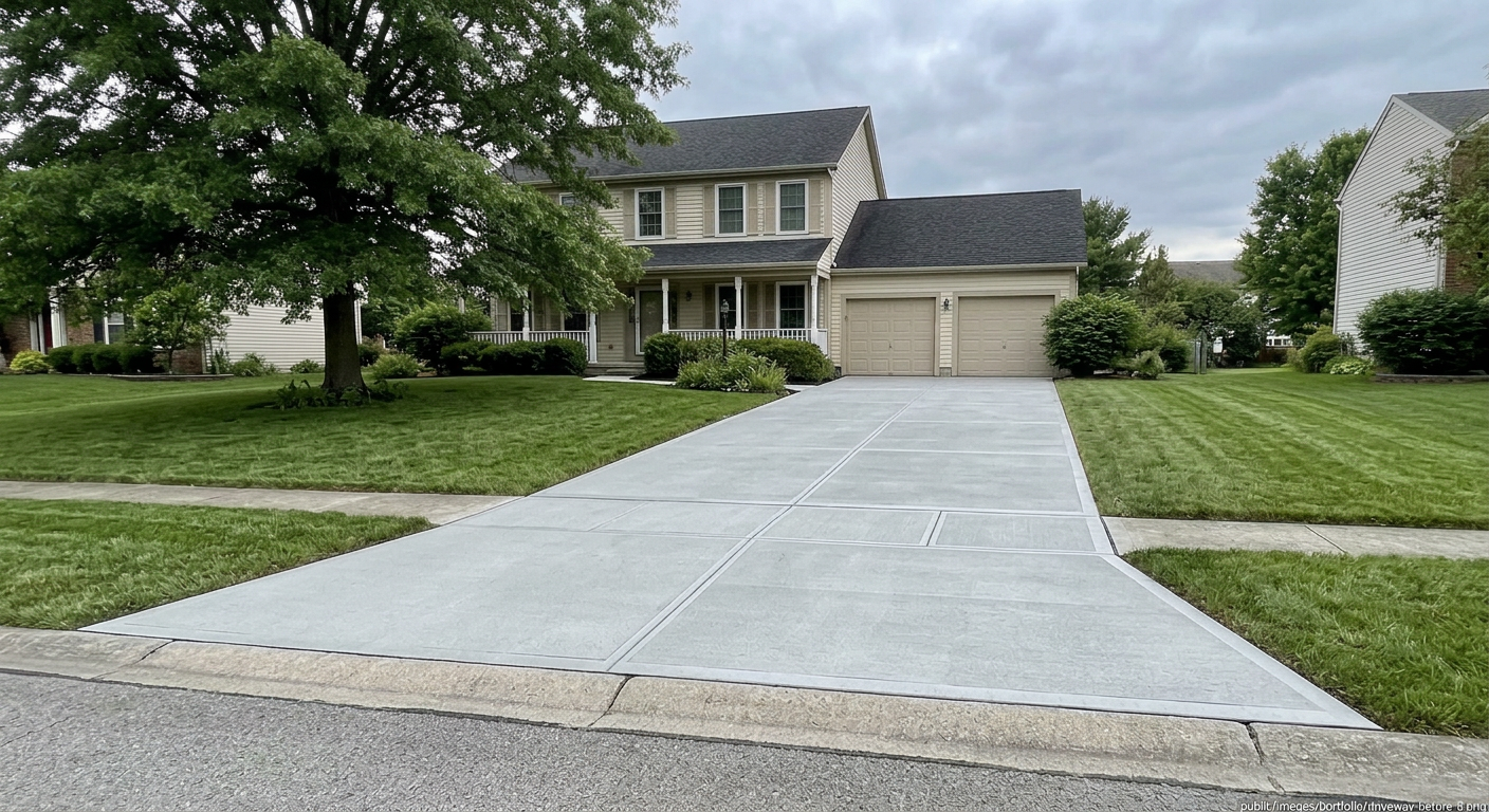 Concrete Driveway Replacement - After